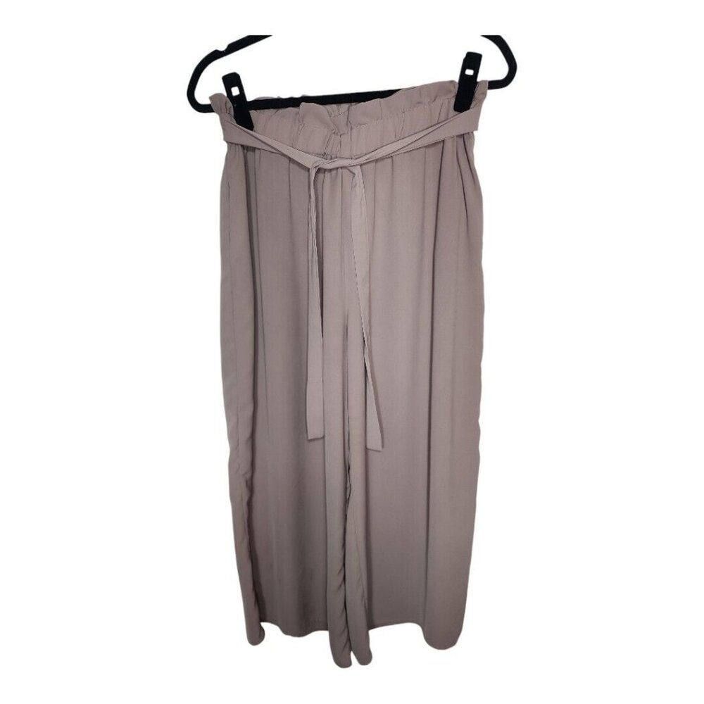 Staccato Wide Leg Cropped Dusty Pink Pants L